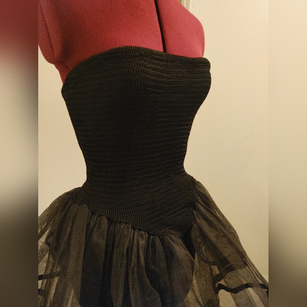 Rare Betsey Johnson 80s Bodycon tube peplum dress